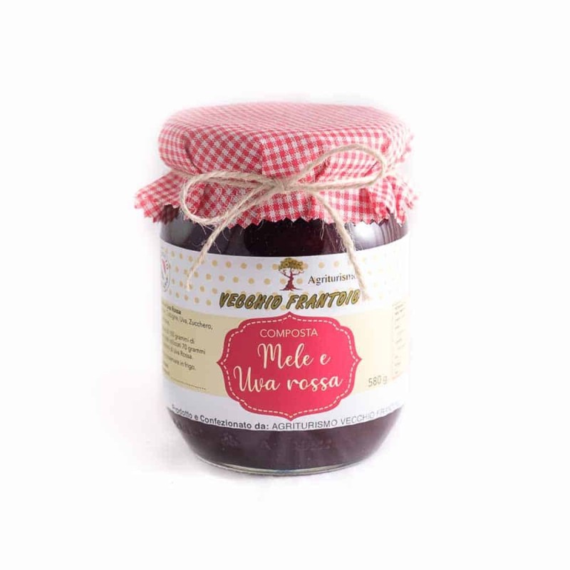 Composta di mele cotogne e uva rossa
