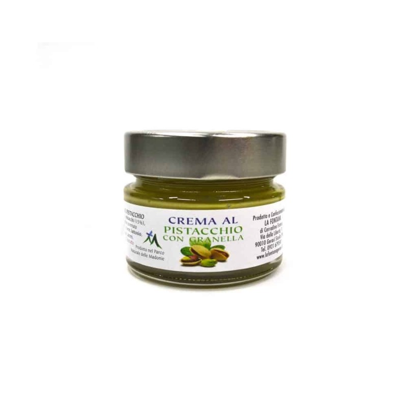 Crema spalmabile al Pistacchio con granella di Pistacchio da 100 gr