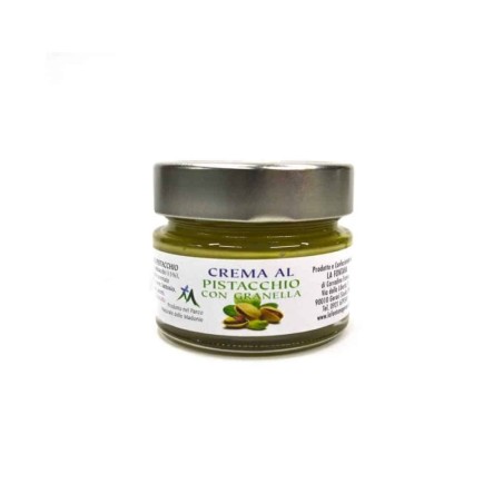 Crema spalmabile al Pistacchio con granella di Pistacchio da 100 gr