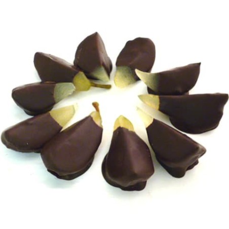 Pera candita ricoperta con cioccolato fondente