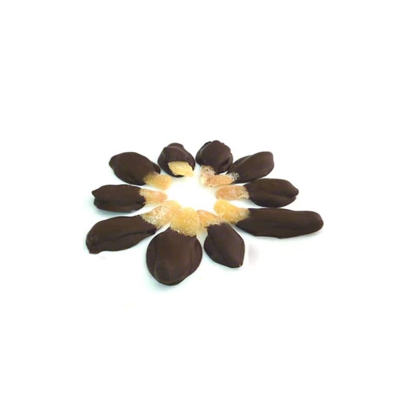Ginger covered with dark chocolate