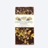 Dark chocolate with flower petals