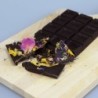 Dark chocolate with flower petals