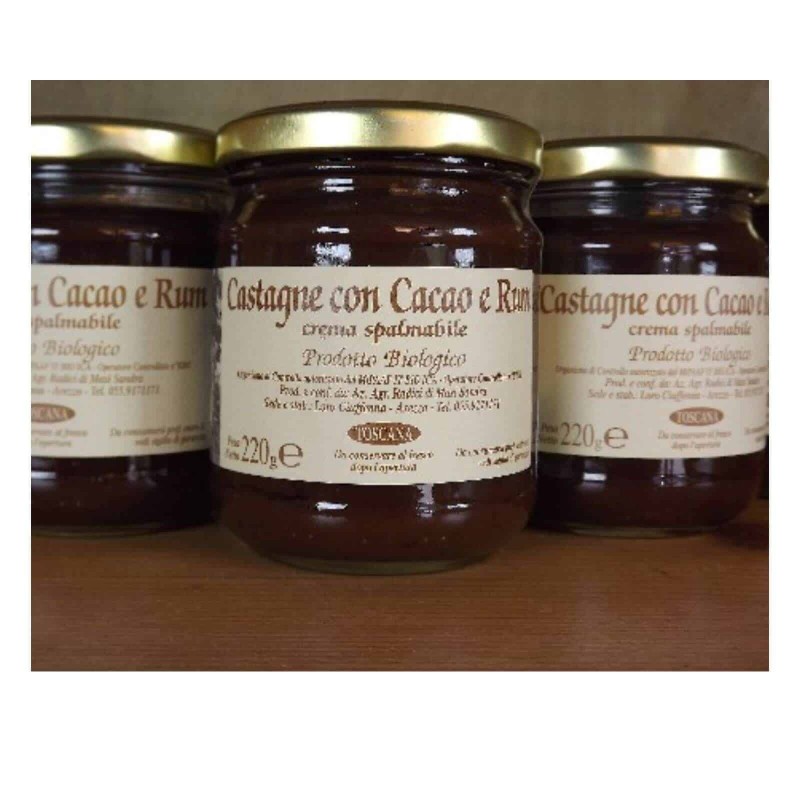 Crema di castagne cacao e rum BIO
