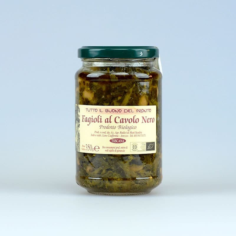 Organic Beans with black cabbage