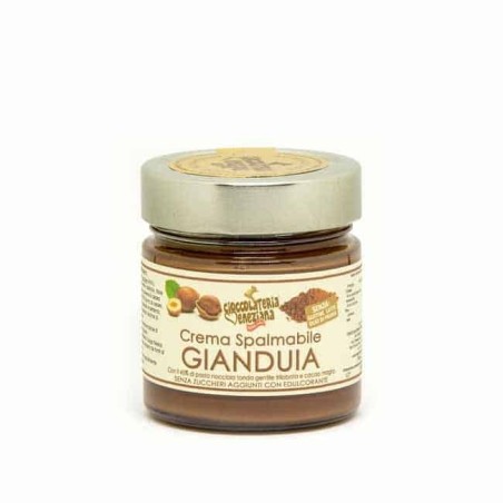 Crema spalmabile al gianduia con 45% nocciole TGT senza zucchero e lat