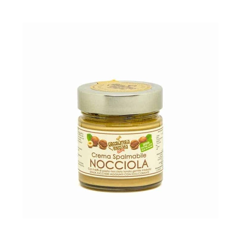 Crema spalmabile alla nocciola TGT 45% senza zucchero e latte