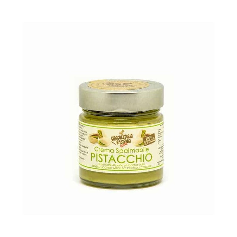 Crema spalmabile al pistacchio 30% senza zucchero e latte