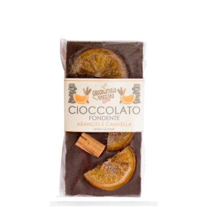Tavoletta cioccolato fondente arancio e cannella