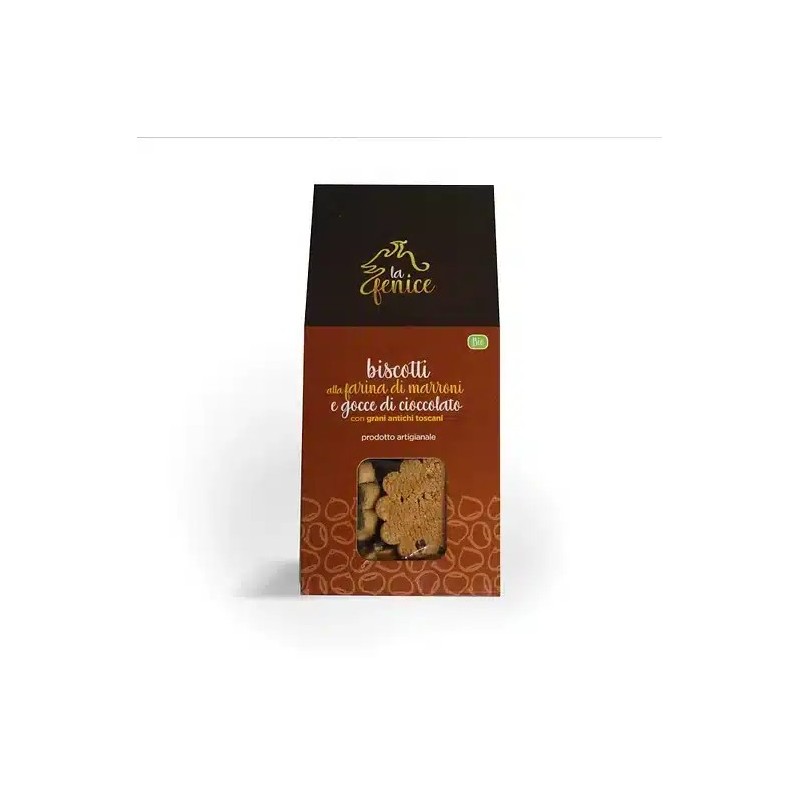 Biscotti alla Farina di Castagne e Gocce di Cioccolato e Grani Antichi