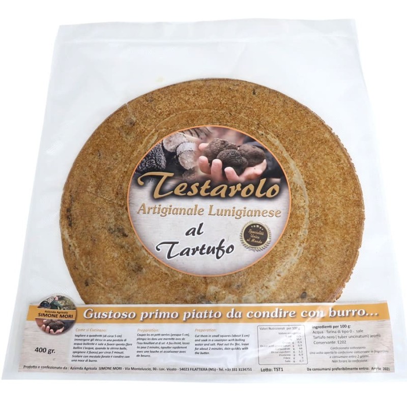 Testarolo Artisanal de Lunigiana à la Truffe