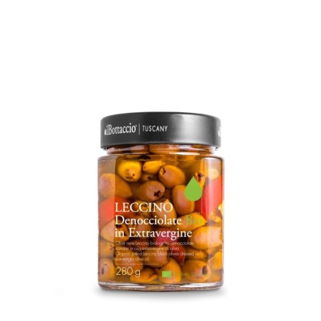 Organic pitted Leccino Olives