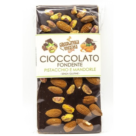 Dark Chocolate Bar with Pistachios and Almonds