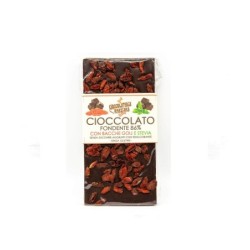 Sugar-free Dark Chocolate Bar with stevia and goji berries