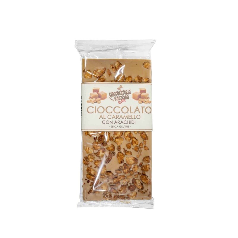 Tavoletta di caramello salato e arachidi pralinate - 120 g