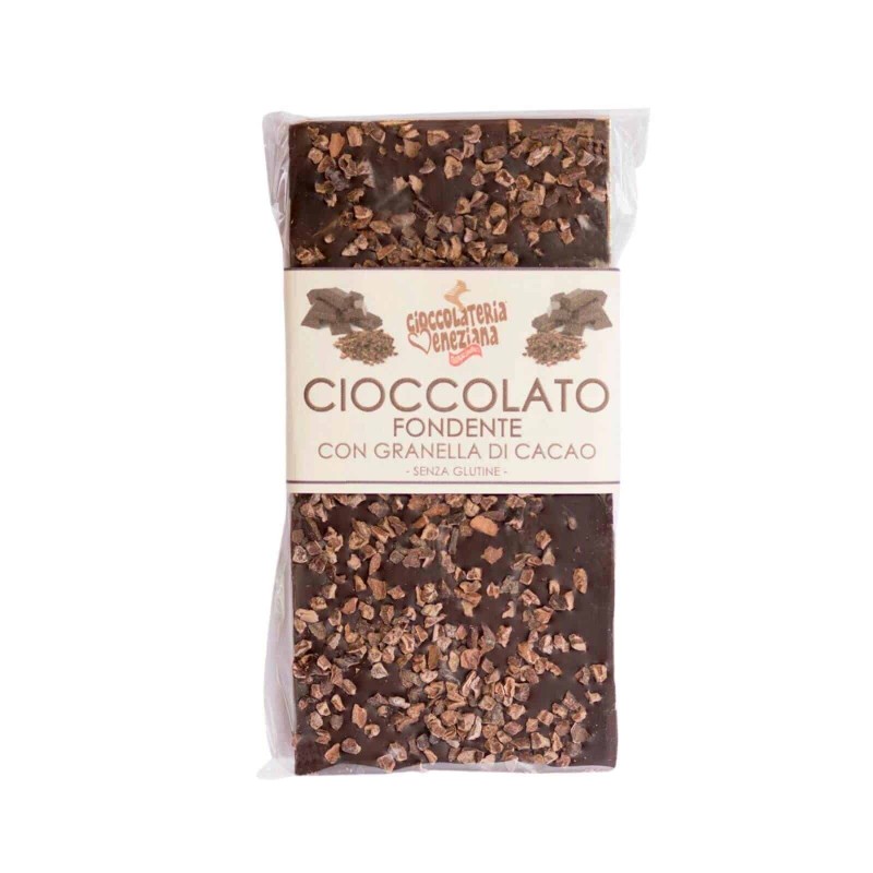 70% Dark Chocolate Bar with Cocoa Bean Nibs 100