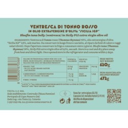 Ventresca Tonno Rosso in olio extra vergine oliva 620 g