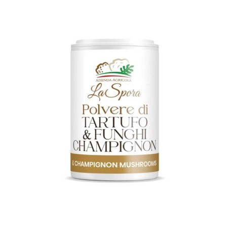 Polvere di tartufo e funghi champignon dispenser