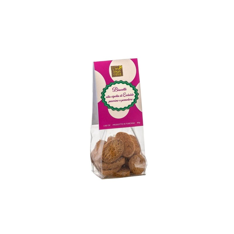 Biscotti alla Cipolla di Certaldo Pecorino e Pomodoro 80 g