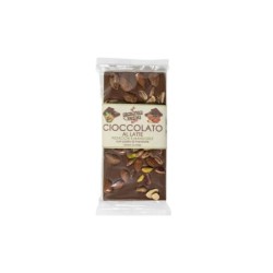 Tavoletta cioccolato latte con Pistacchi e Mandorle
