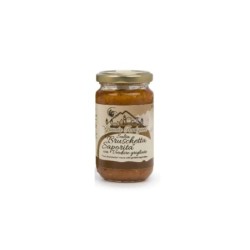 Tasty bruschetta sauce with grilled vegetables