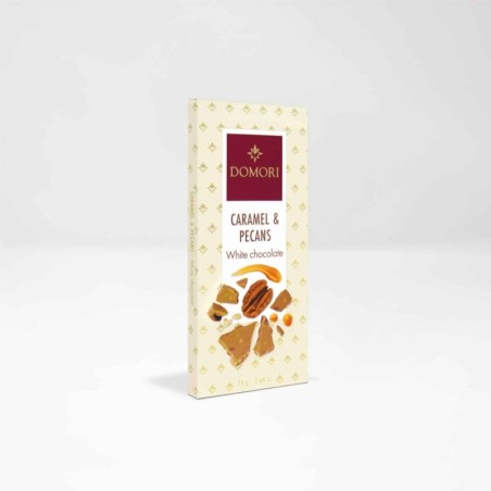 Tavoletta Cioccolato Bianco Caramello e Noci Pecan