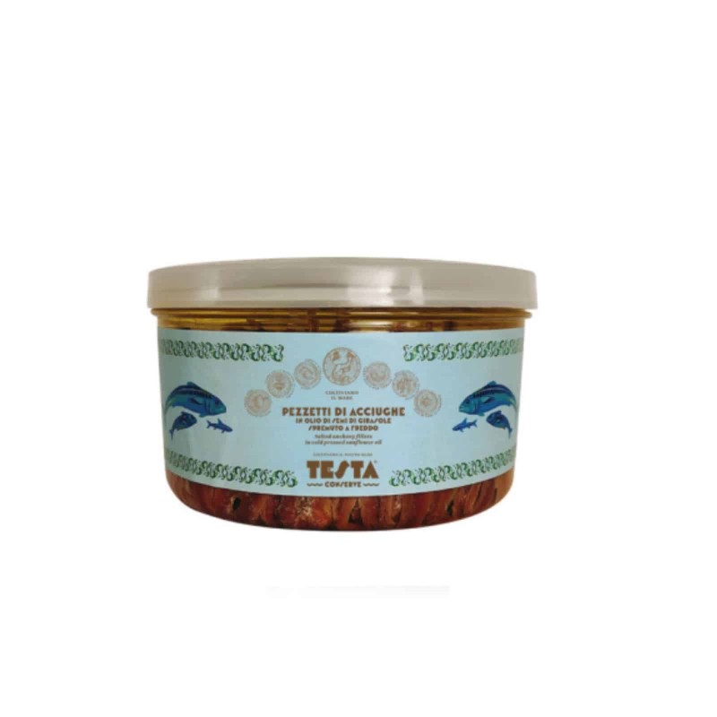 Pezzetti di acciughe salate in olio di semi di girasole 1450 g