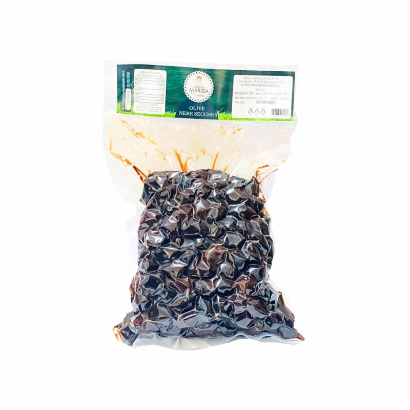 Olive nere secche busta da 500 g