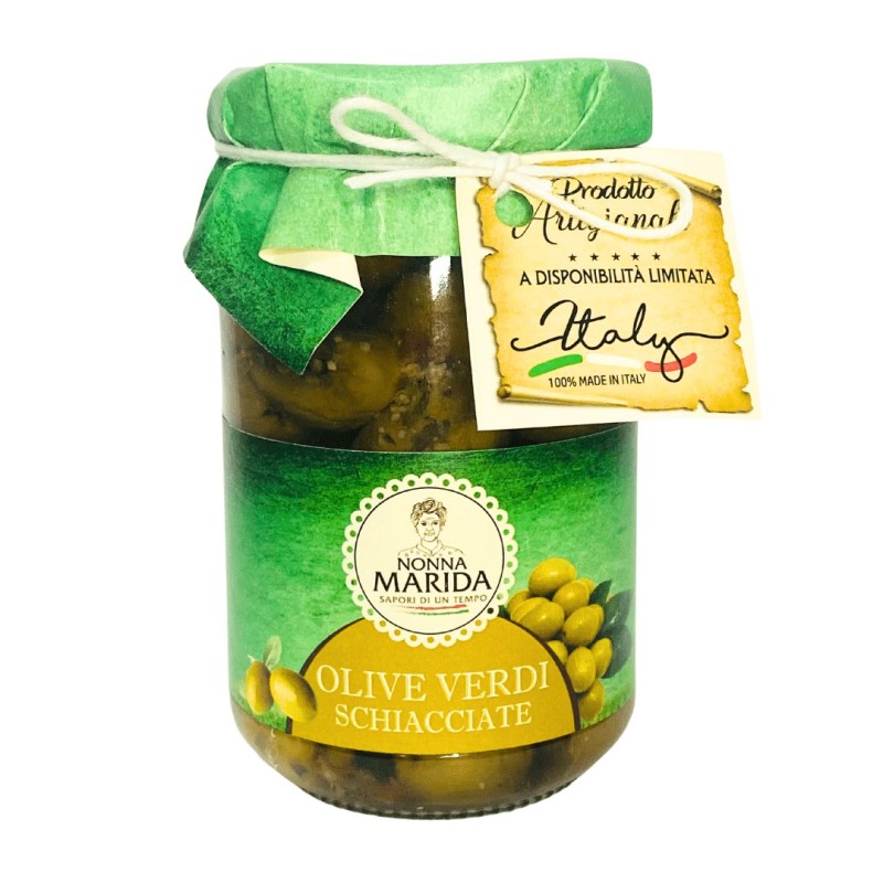 Olive verdi schiacciate 314 ml