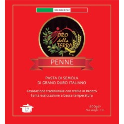 Penne rigate made from Italian durum wheat