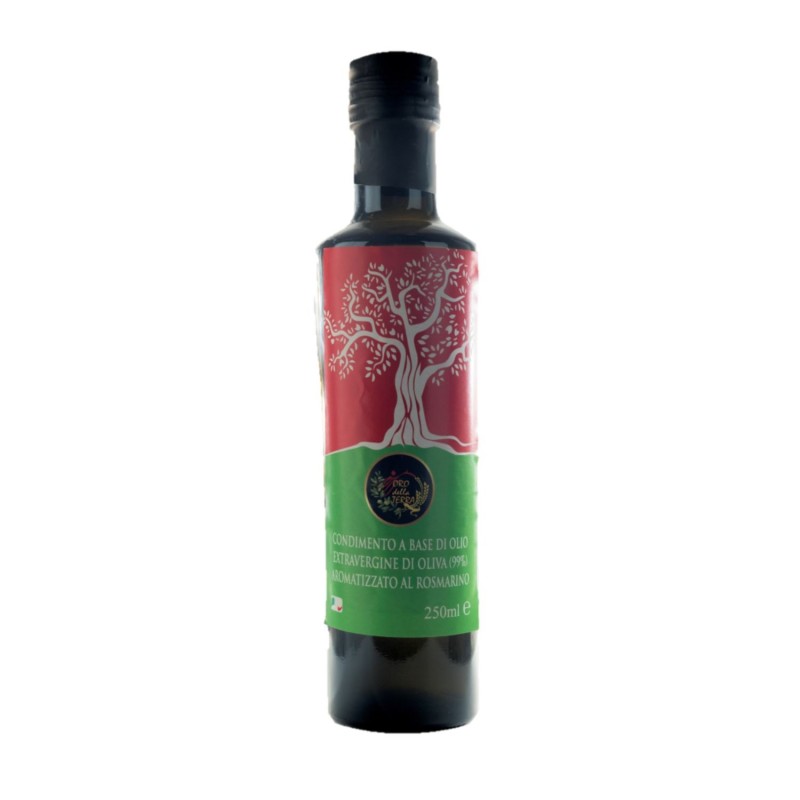 Olio evo lucano estratto a freddo al rosmarino coltivato in azienda