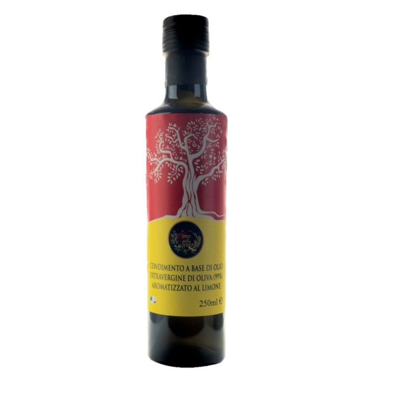 Olio evo lucano estratto a freddo al limone coltivato in azienda