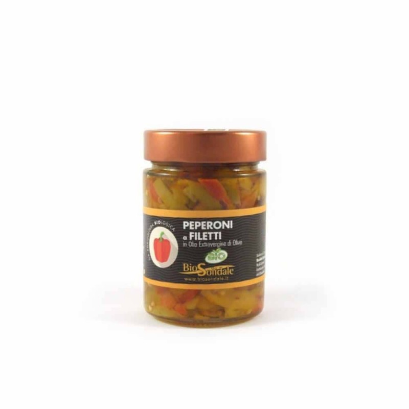 Peperoni a filetti sott'olio BIO