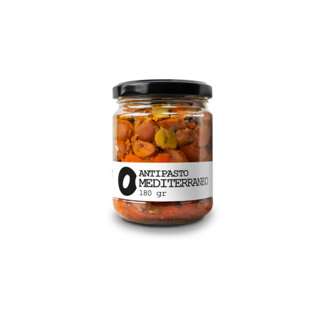 Olive nere leccino denocciolate, pomodori secchi e capperi conditi sott’olio