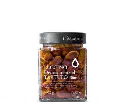 Olive-nere-Leccino-denocciolate-in-extravergine-toscano-al-Tartufo-Bianco